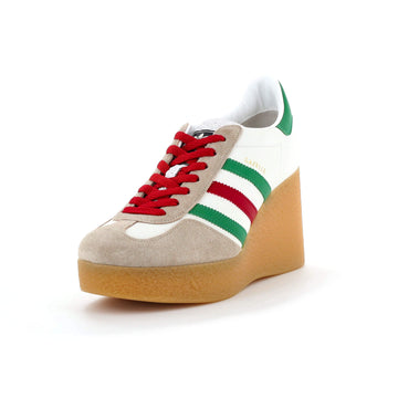 Gucci x Adidas Women's Gazelle Wedge Sneakers Leather with Rubber
