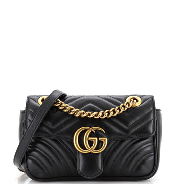 Gucci GG Marmont Flap Bag Matelasse Leather Small