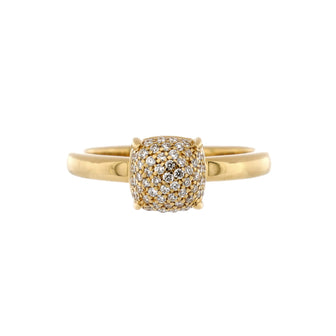 Tiffany & Co. Paloma Picasso Sugar Stacks Ring 18K Yellow Gold with Diamonds 7mm