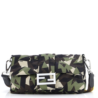 Fendi Baguette Convertible Belt Bag Printed Nylon Medium
