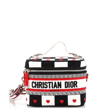 Christian Dior DiorTravel Convertible Vanity Case Embroidered Canvas Small