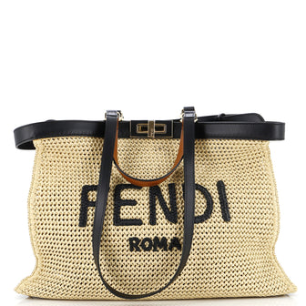 Fendi Peekaboo X-Tote Raffia Medium