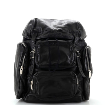 Saint Laurent Delave Multi-Pocket Backpack Leather