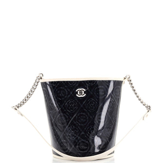 Chanel Camellia Coco Bucket Bag Printed PVC Medium