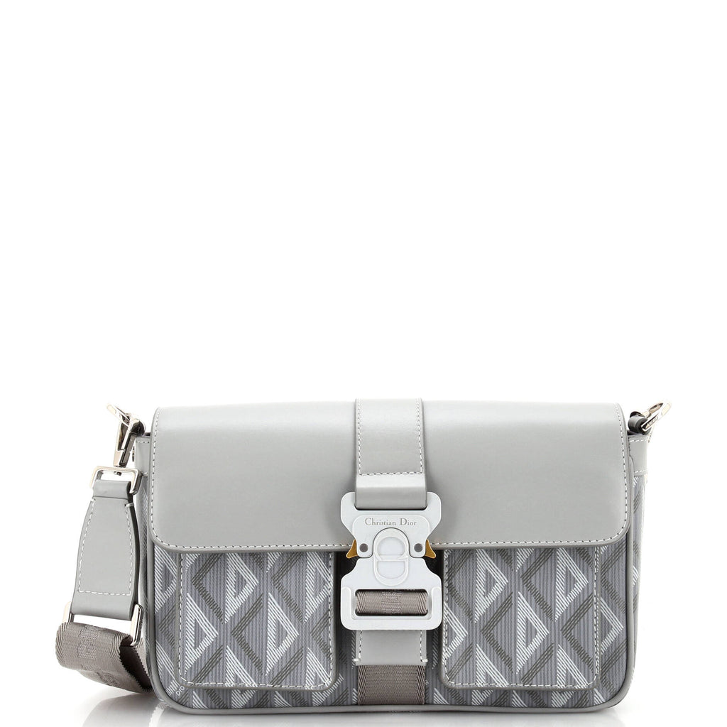 Christian Dior Hit the Road Flap Crossbody Bag CD Diamond Coated