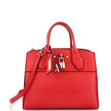 Louis Vuitton City Steamer Handbag Leather PM