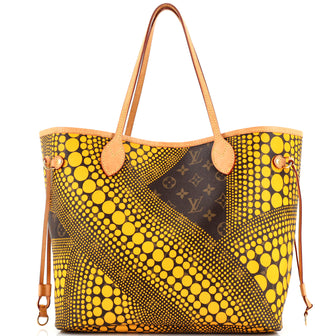 Louis Vuitton Neverfull Tote Limited Edition Kusama Waves Monogram Canvas MM