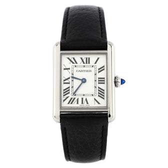 Cartier Must de Cartier Tank Quartz Watch Stainless Steel and Leather 25