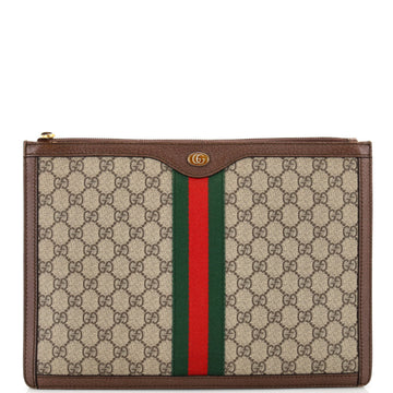 Gucci Ophidia Portfolio Pouch GG Coated Canvas Medium