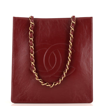 Chanel Timeless CC Chain Shopping Tote Shiny Aged Calfskin North South