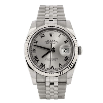 Rolex Oyster Perpetual Datejust Automatic Watch Stainless Steel and White Gold 36