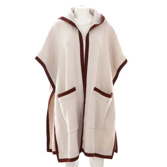 Burberry Women's Carla Hooded Logo Cape Wool and Cashmere Blend