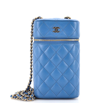 Chanel Classic Vanity Phone Holder with Chain Quilted Caviar
