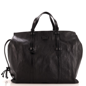 Gucci Tonal GG Belted Tote Leather Large
