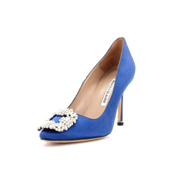 Manolo Blahnik Women's Hangisi Pumps Satin 90