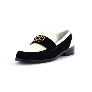 Chanel Women's CC Chain Loafers Patent with Suede