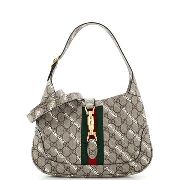 Gucci x Balenciaga The Hacker Project Jackie 1961 Hobo GG Coated Canvas Small