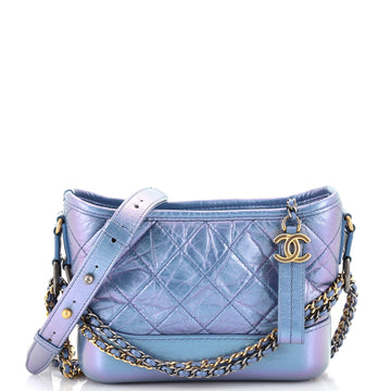 Chanel Gabrielle Hobo Quilted Iridescent Aged Calfskin Small