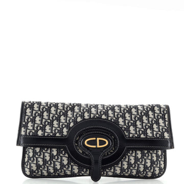 Christian Dior Fold Over Clutch Oblique Canvas
