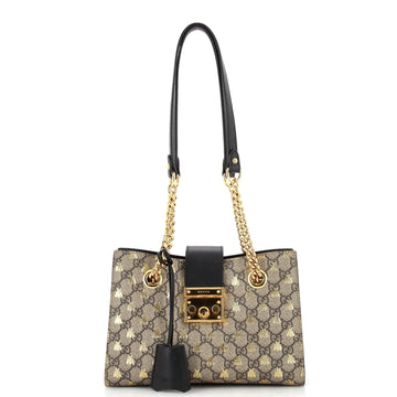 Gucci Padlock Chain Tote Printed GG Coated Canvas Small