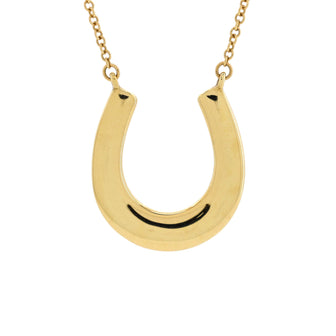 Tiffany & Co. 1837 Horseshoe Pendant Necklace 18K Yellow Gold