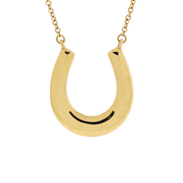 Tiffany & Co. 1837 Horseshoe Pendant Necklace 18K Yellow Gold