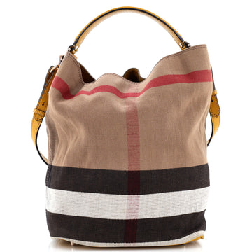 Burberry Ashby Bag House Check Canvas Medium