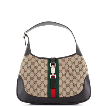 Gucci Web Jackie O Hobo GG Canvas Medium