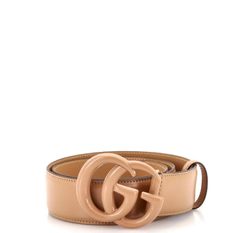 Gucci GG Marmont Monochrome Belt Leather with Enamel Wide