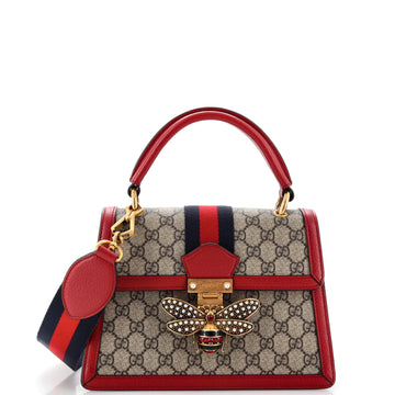 Gucci Queen Margaret Top Handle Bag GG Coated Canvas Small