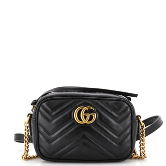 Gucci GG Marmont Shoulder Bag Diagonal Quilted Leather Mini