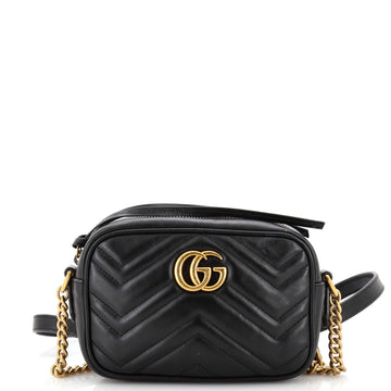 Gucci GG Marmont Shoulder Bag Diagonal Quilted Leather Mini