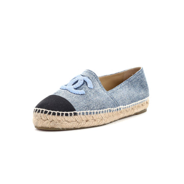 Chanel Women's CC Cap Toe Espadrilles Denim