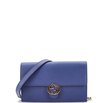 Gucci Interlocking Wallet on Chain (Outlet) Leather