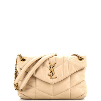 Saint Laurent Loulou Puffer Shoulder Bag Quilted Leather Small