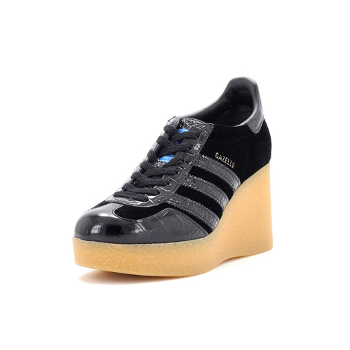 Gucci x Adidas Women's Gazelle Wedge Sneakers Velvet and Crocodile Embossed  Leather with Rubber 275293