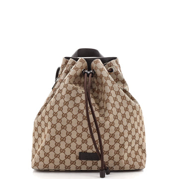 Gucci Drawstring Backpack (Outlet) GG Canvas Medium
