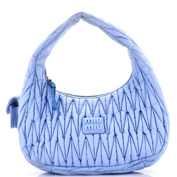 Miu Miu Wander Hobo Matelasse Nylon Medium