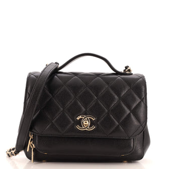 Chanel Business Affinity Flap Bag Quilted Caviar Small