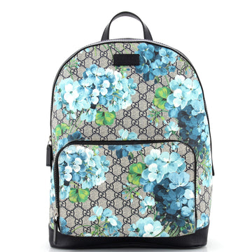 Gucci Zip Pocket Backpack Blooms Print GG Coated Canvas Medium