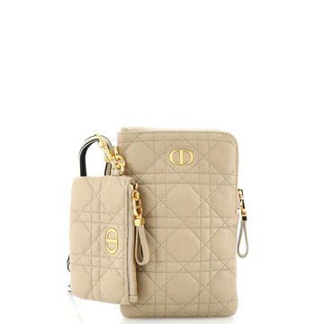 Christian Dior Caro Multifunctional Pouch Cannage Quilt Calfskin