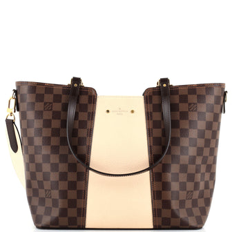 Louis Vuitton Jersey Handbag Damier with Leather
