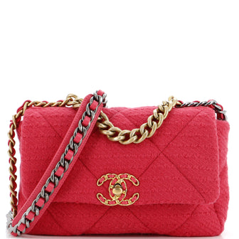 Chanel 19 Flap Bag Quilted Tweed Medium