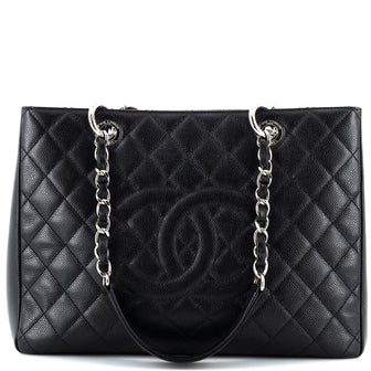 Chanel Grand Shopping Tote Quilted Caviar