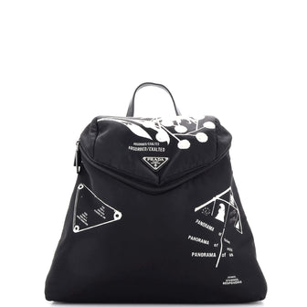 Prada Signaux Backpack Printed Nylon