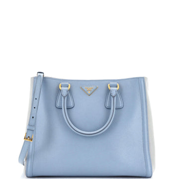 Prada Bicolor Lux Convertible Open Tote Saffiano Leather Medium