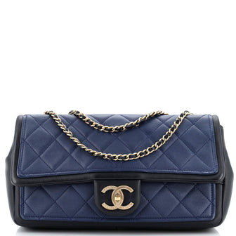 Chanel Graphic Flap Bag Quilted Calfskin Medium