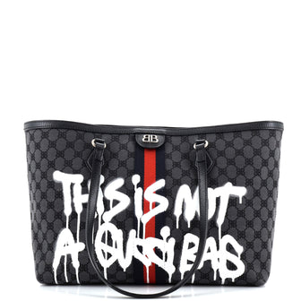 Balenciaga x Gucci The Hacker Project Tote Graffiti BB Canvas Medium