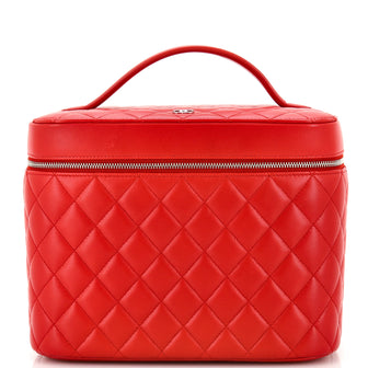 Chanel Cosmetic Case Quilted Lambskin Medium