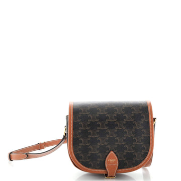 Celine Folco Bag Triomphe Coated Canvas Medium